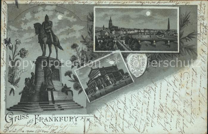 Frankfurt Main Panorama Kaiser Wilhelm Denkmal Opernha