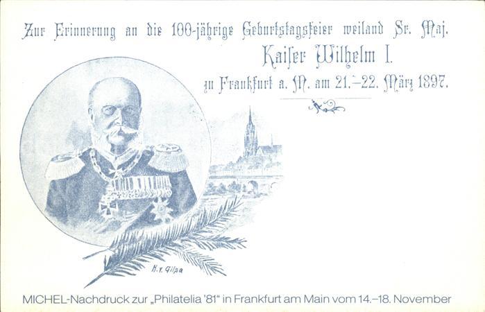 Frankfurt Main Portrait Kaiser Wilhelm I