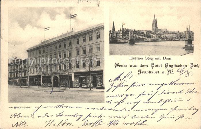 Frankfurt Main Eiserner Steg mit Dom