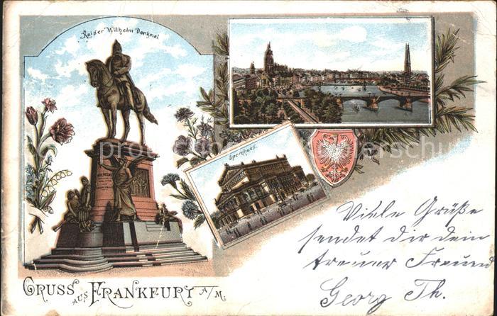 Frankfurt Main Kaiser Wilhelm Denkmal Panorama Opernha