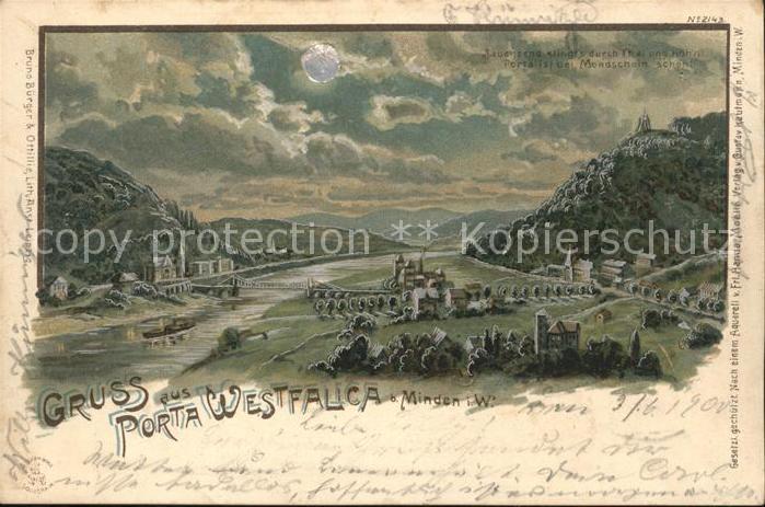 Porta Westfalica Wittekindsberg Hängebrücke Jakobsberg W