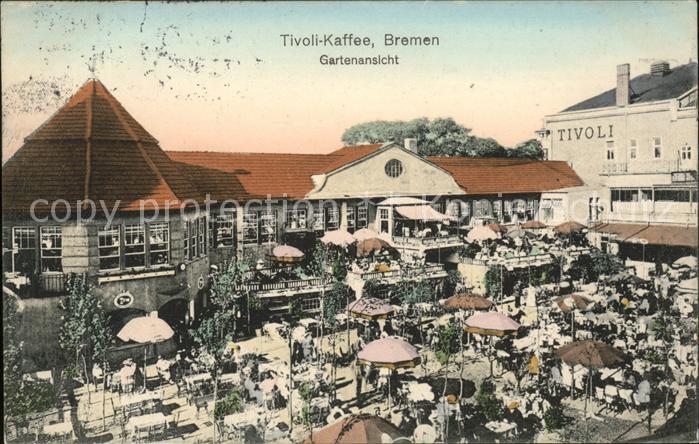 BREMEN  CITY Tivoli Kaffee Gartenansicht