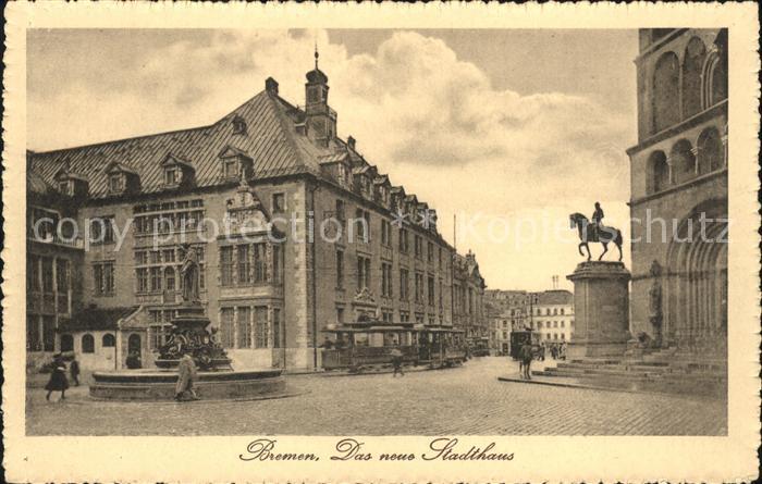 BREMEN  CITY Neues Stadthaus Brunnen