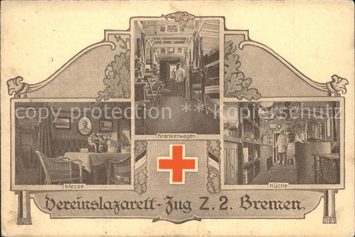 Bremen Vereinslazarett Messe Krankenwagen Küch