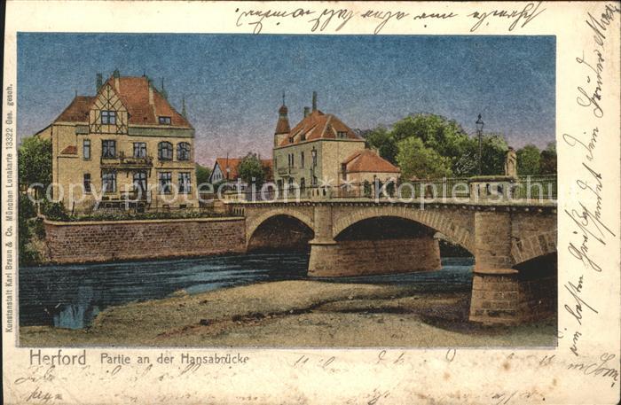 Herford Partie an der Hansabrücke