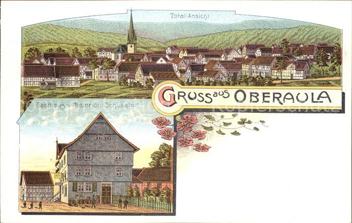 Oberaula Total Kuenstlerkarte Gasthaus v Heinrich Schuessler