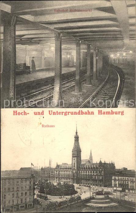 Hamburg Hoch- Untergrundbahn Rathaus Bahnhof