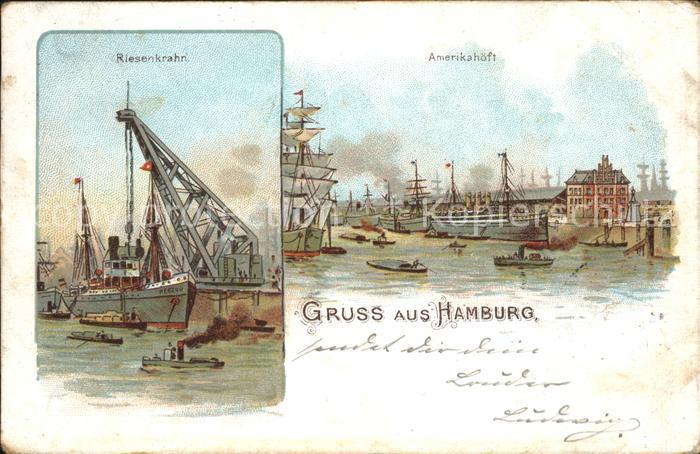Hamburg Amerikahöft Riesenkrahn
