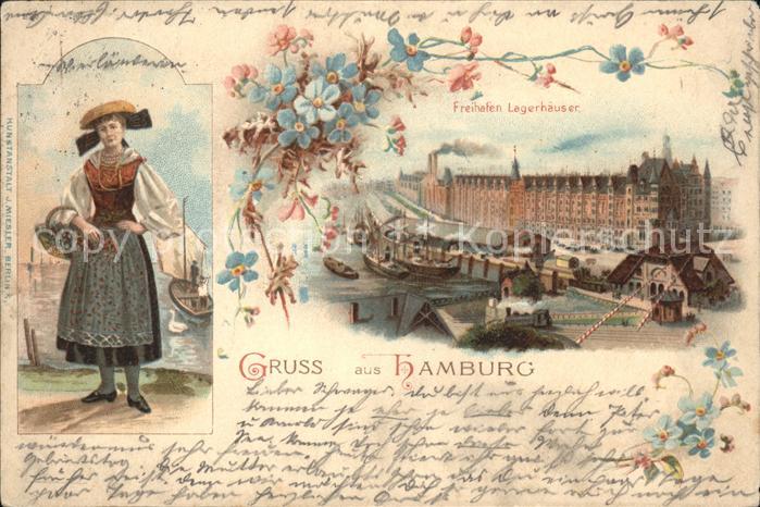 Hamburg Tracth Freihafen Lagerhäuser