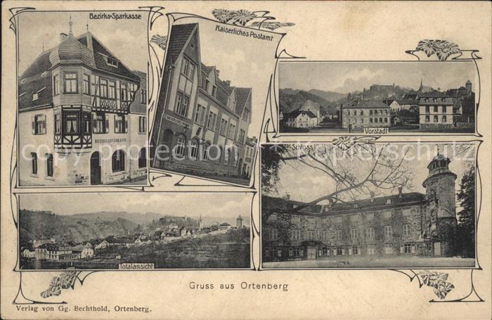 Ortenberg Baden Bezirks-Sparkasse Kaiserliches Postamt