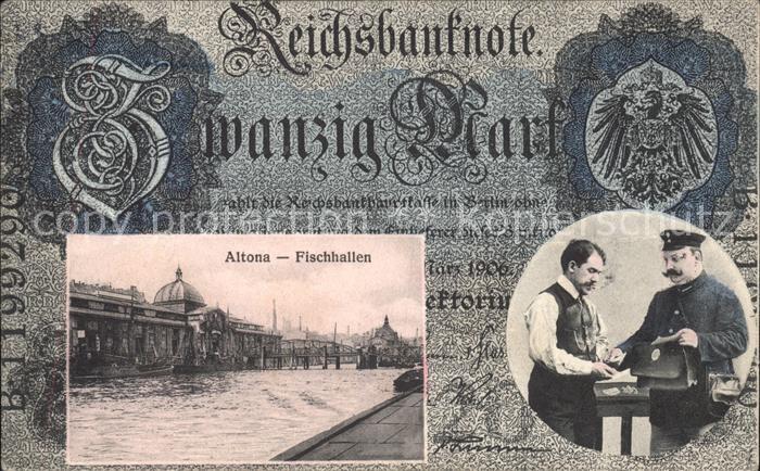 Hamburg Altona Reichsbanknote Zwanzig Mark