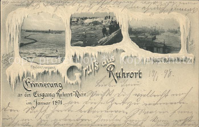 Ruhrort Erinnerung Eisgang