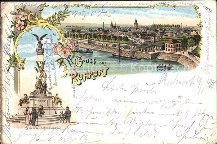 Ruhrort Kaiser-Wilhelm-Denkmal Schiffe