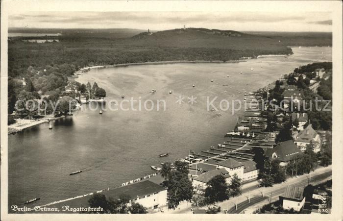 Gruenau Berlin Regattastrecke Fliegeraufnahme