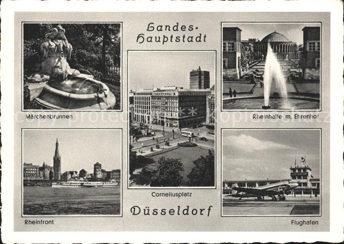 DuessELDORF  CITY Maerchenbrunnen Rheinhalle Ehrenhof Rheinfront Corneliusplatz