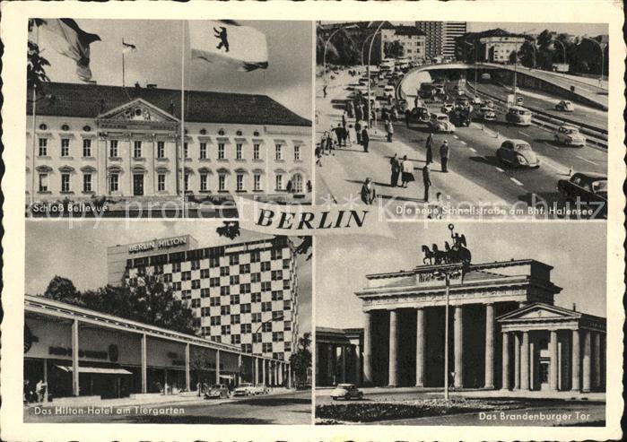 BERLIN  CITY Schloss Bellevue Schnellstrasse Bhf Halensee Hilton Hotel Brandenbu