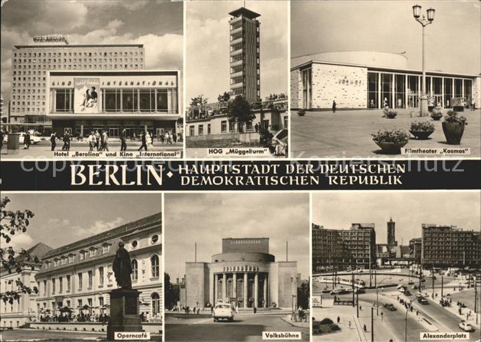 BERLIN  CITY Hotel Berolina HOG Mueggelturm Filmtheater Operncafe Volksbuehne Al