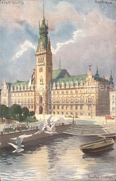 HAMBURG CITY Rathaus Moeven Kuenstlerkarte