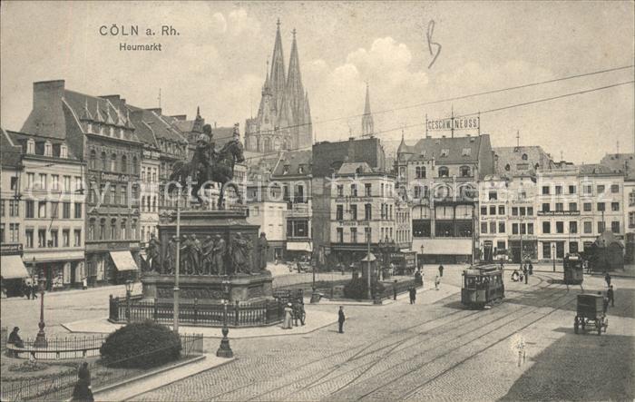 Koeln Rhein Heumarkt Strassenbahn Autobahn