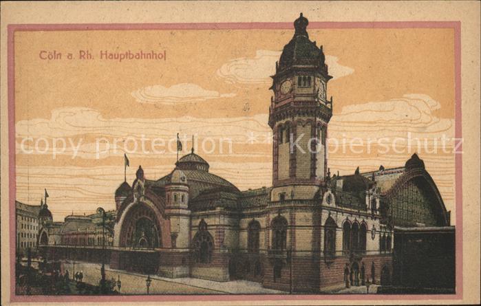Koeln Rhein Hauptbahnhof Künstlerkarte