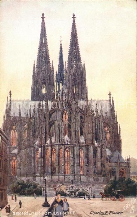 Koeln Rhein Dom Künstlerkarte