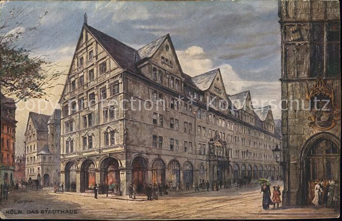 Koeln Rhein Neues Stadthaus Künstlerkarte Paul Geis