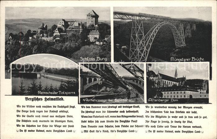 Burg Wald Altenberger Dom Müngstener Brücke Schlo