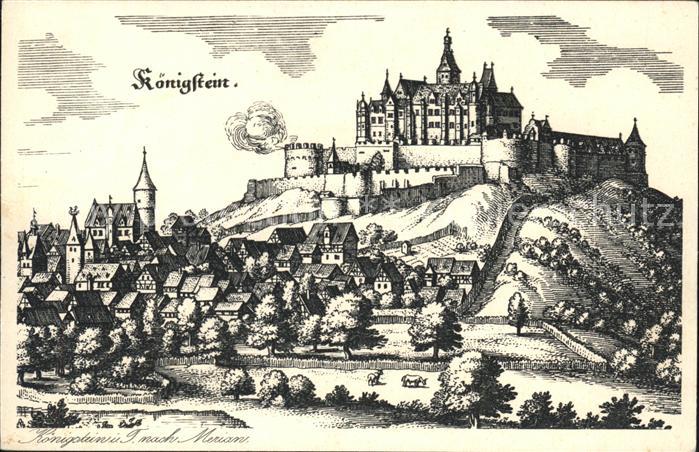 Koenigstein Taunus Künstlerkarte Merian