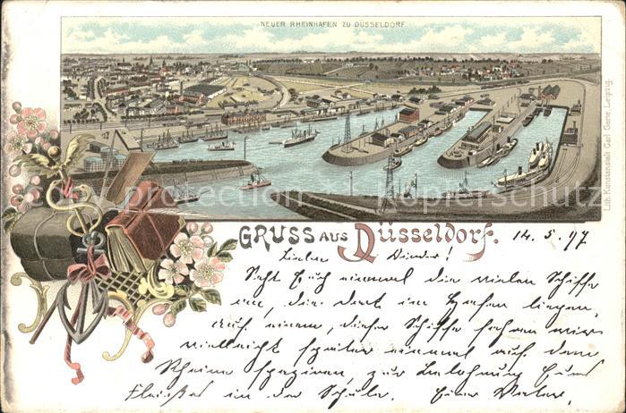 Duesseldorf Neuer Rheinhafen Zeichnung