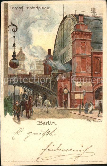 Berlin Künstlerkarte Bahnhof Friedrichstrasse