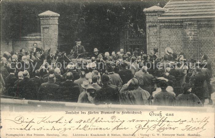 Friedrichsruh Aumuehle Ausfahrt des Fürsten Bismarck