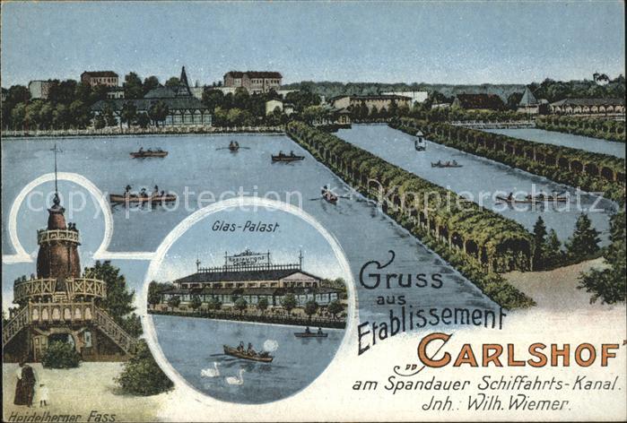 Spandau Glaspalast Heiderlberger Fass Schiffahrts-Kanal