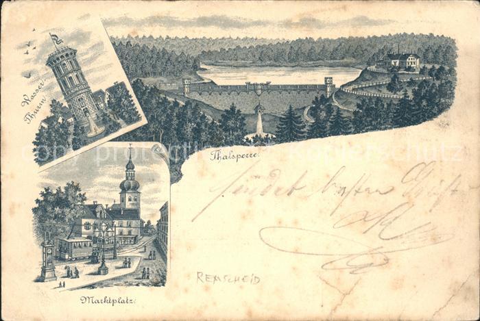 Remscheid Thalsperre Marktplatz Wasserturm