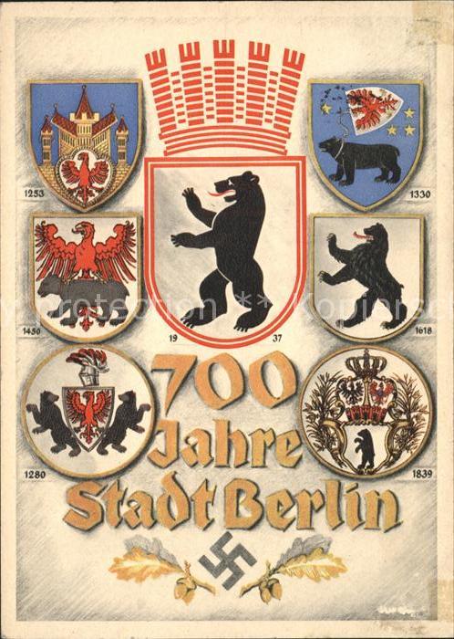 BERLIN  CITY 700 Jahre Stadt Berlin Wappen NZ4