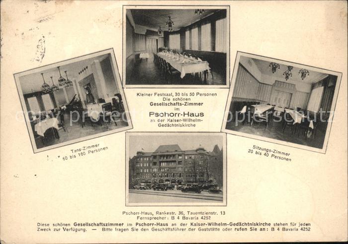 BERLIN  CITY Pschorr-Haus Restaurant an Kaiser Wilhelm-Gedaechtniskirche