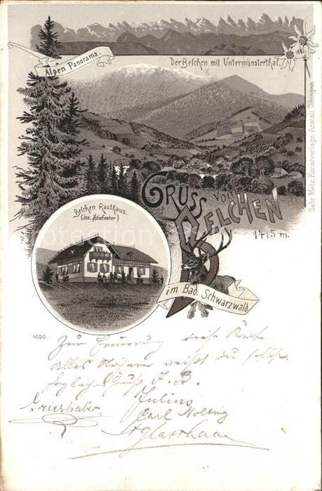 Belchen Baden Panorama mit Alpen Rasthaus