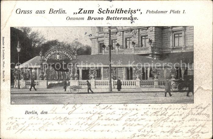 BERLIN  CITY Restaurant Zum Schultheiss Potsdamer Platz Bruno Bettermann