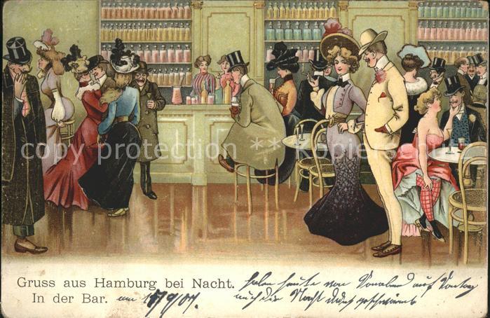 Hamburg Nachtleben Bar Künstlerkarte