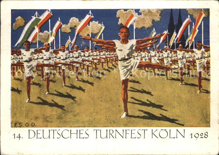 Koeln Rhein Deutsches Turnfest Künstlerkarte