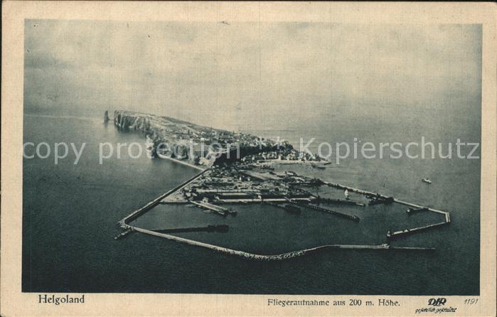 HELGOLAND Insel Schleswig-Holstein Fliegeraufnahme total mit Hafen