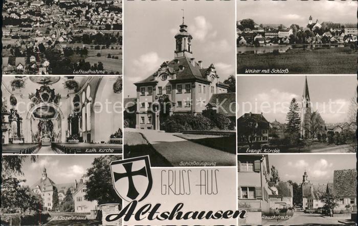 Altshausen Fliegeraufnahme Schloss Weiher Kirche H