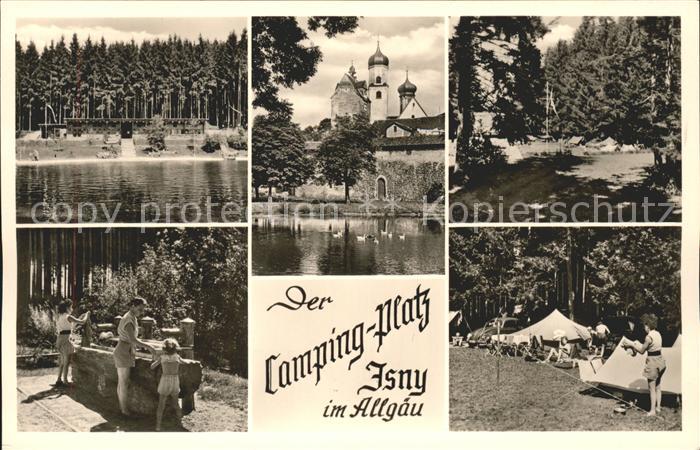 Isny Allgaeu Campingplatz See Brunnen Kirche