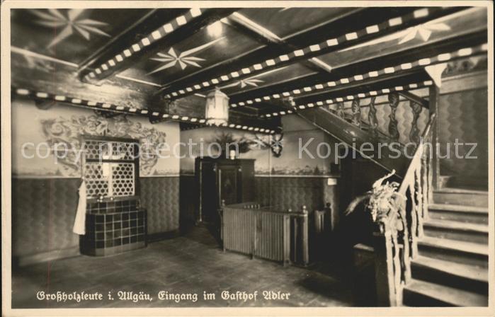 Grossholzleute Eingang Gasthof Pension Adler Historisc