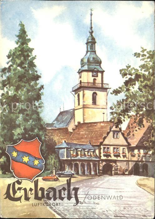 Erbach Odenwald Stadtkirche Luftkurort Wappen Künstlerk