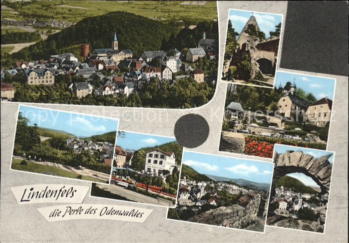 Lindenfels Odenwald Teilansichten Burg Hotel Kirche Minigol