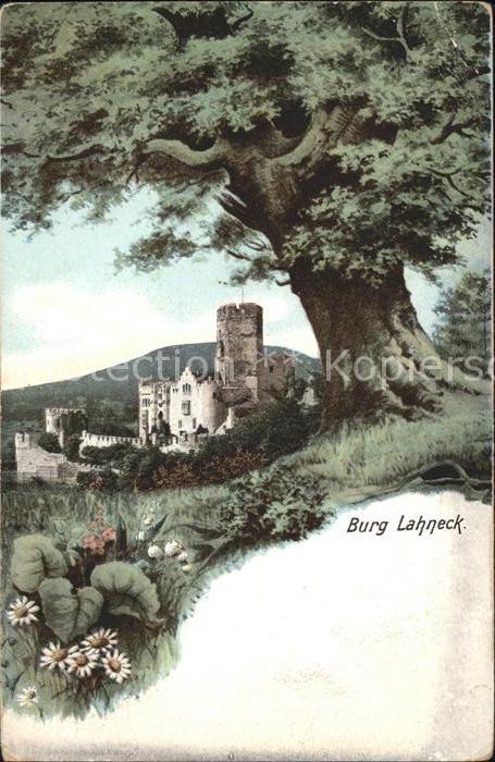 Burg Lahneck Künstlerkarte