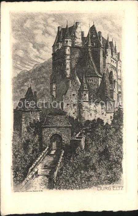 Koblenz Rhein Burg Eltz Künstlerkarte