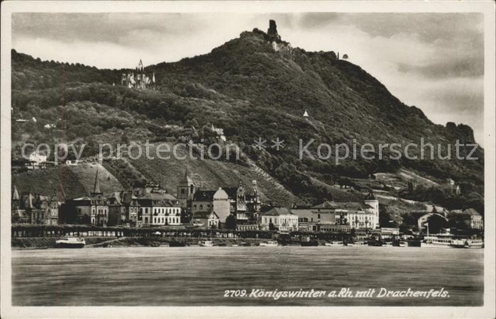 Koenigswinter Rhein-Panorama Drachenfels Hotel