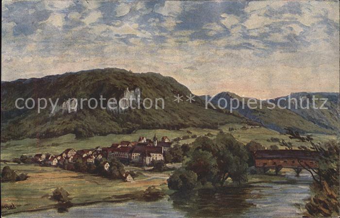 Beuron Donautal Kloster Künstlerkarte