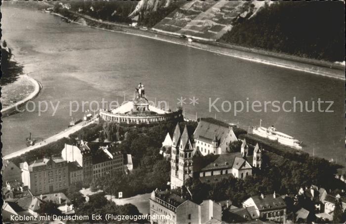 Koblenz Rhein Fliegeraufnahme Deutsches Eck